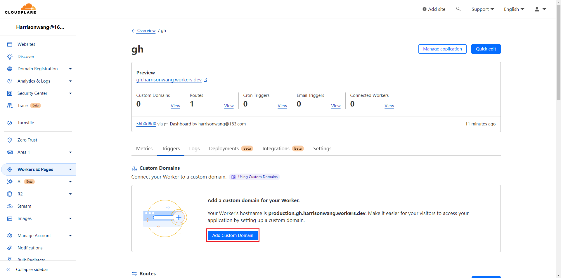 添加自定义域名