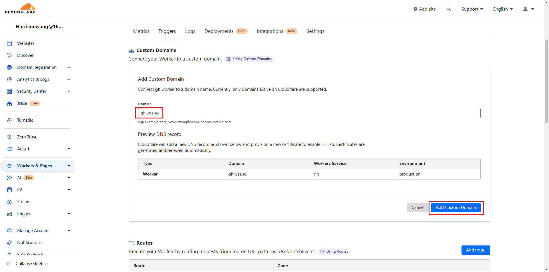 绑定自定义域名